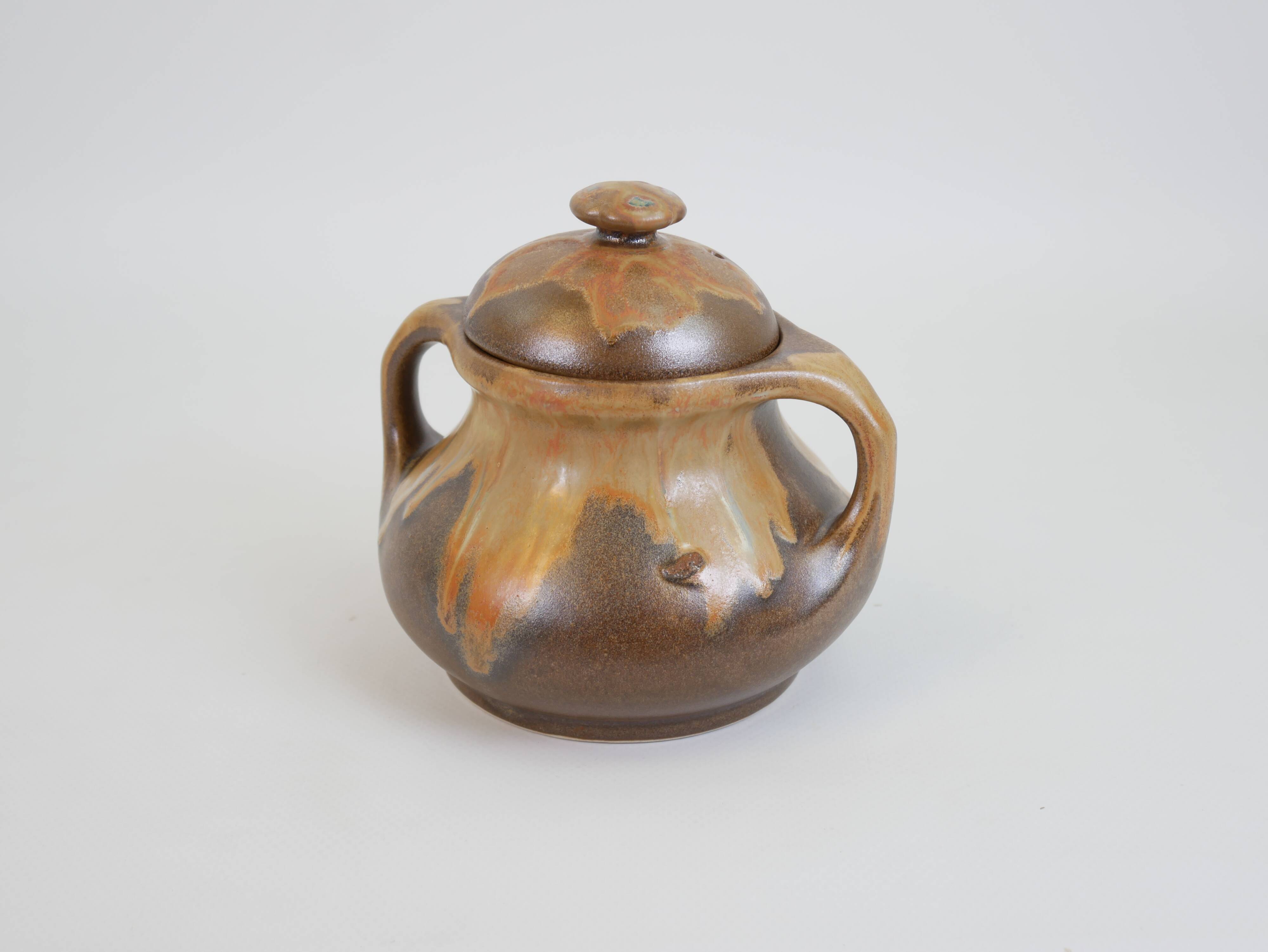 Art Nouveau ceramic sugar bowl from the Denbac factory