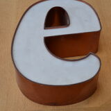 Letter sign E in plexiglass