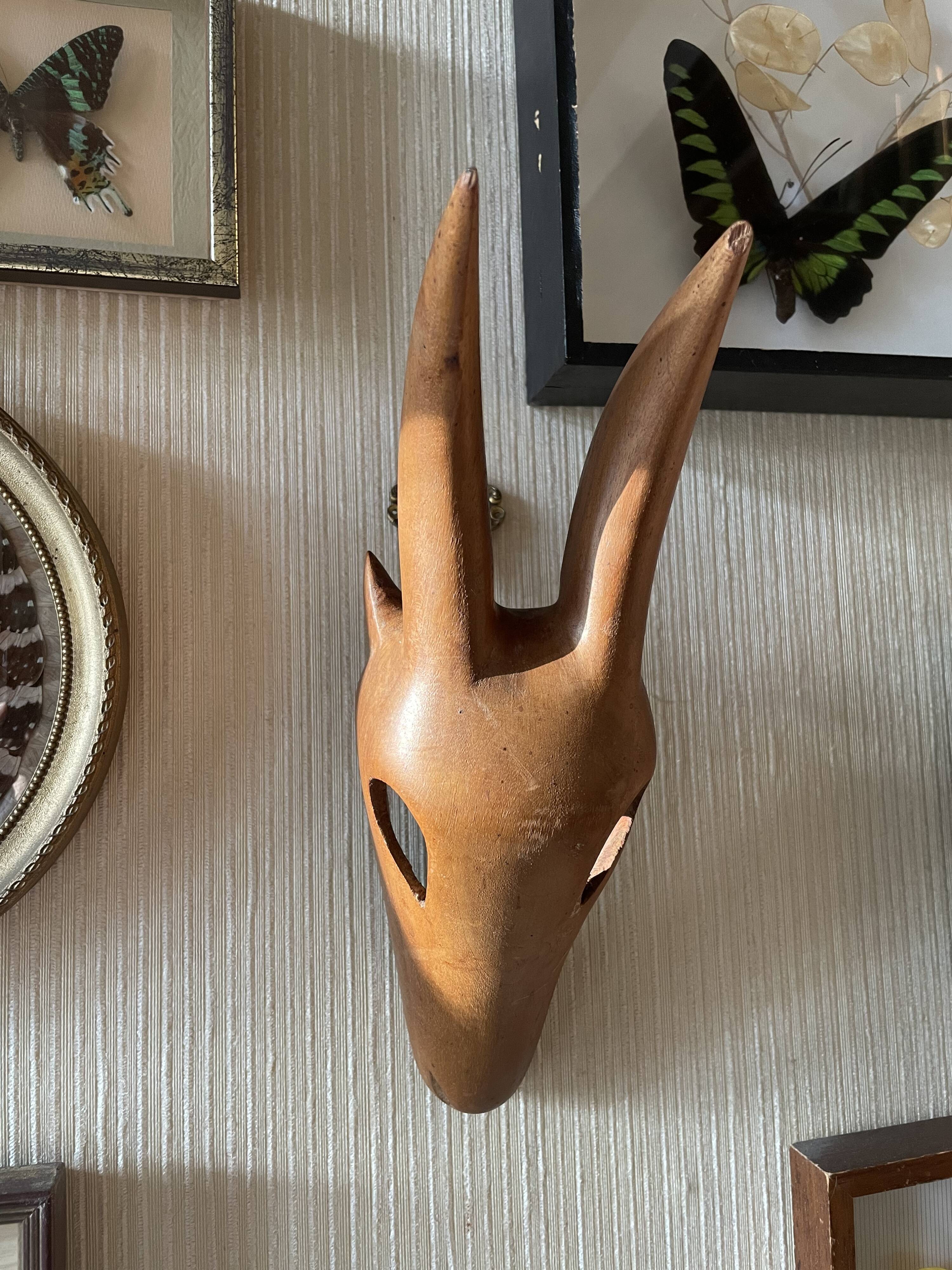 Wooden goat trophy