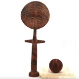 Ashanti Akuaba African Art Statue from Ghana, wooden, 1980s.