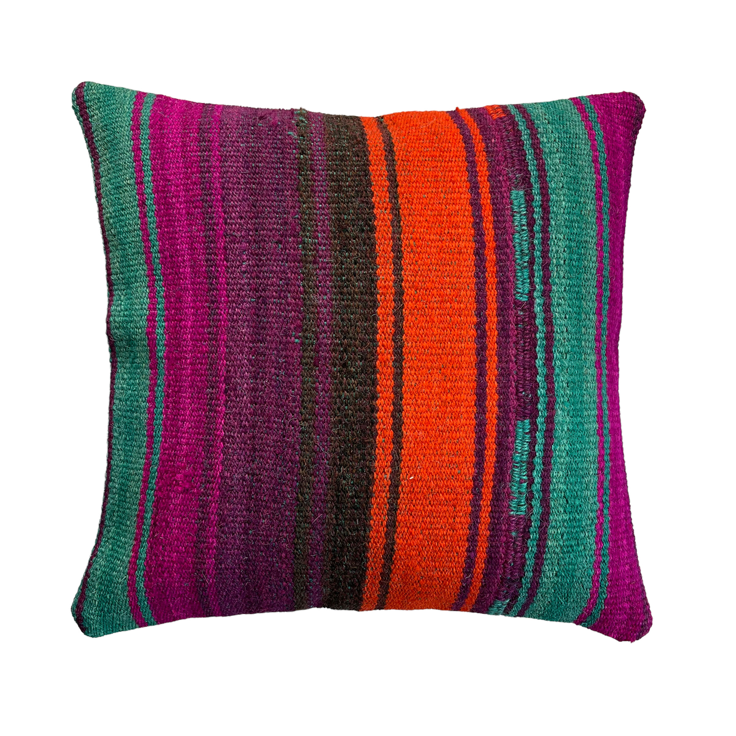 VINTAGE TURKISH KILIM CUSHION COVER, 40 X 40 CM