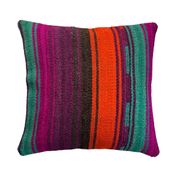 VINTAGE TURKISH KILIM CUSHION COVER, 40 X 40 CM