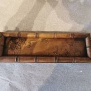 Plateau art nouveau bois et métal