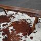 Brutalist bench in solid wood