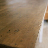 Patinated wooden dining table