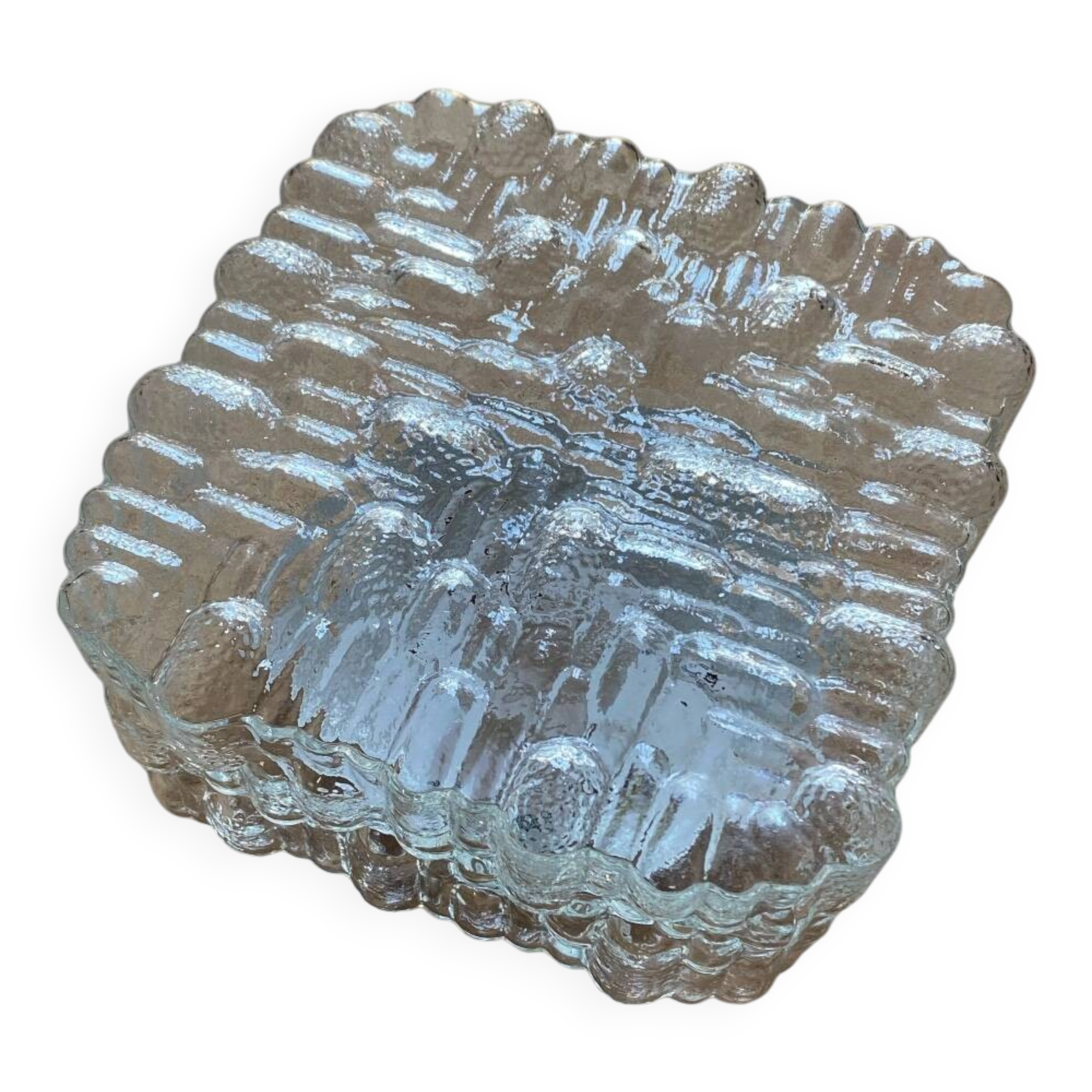Square wall light ceiling fixture transparent glass vintage lamp