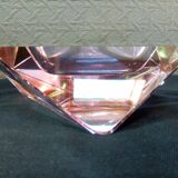 Murano glass multi-faceted ashtray, light purple colour