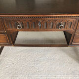 Old English desk in carved wood