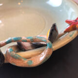 Paris ceramic dish with slip decoration, by Suzy Coste