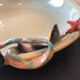 Paris ceramic dish with slip decoration, by Suzy Coste