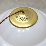 Mid-century Italian Brass and Plexiglass Pendant Lamp