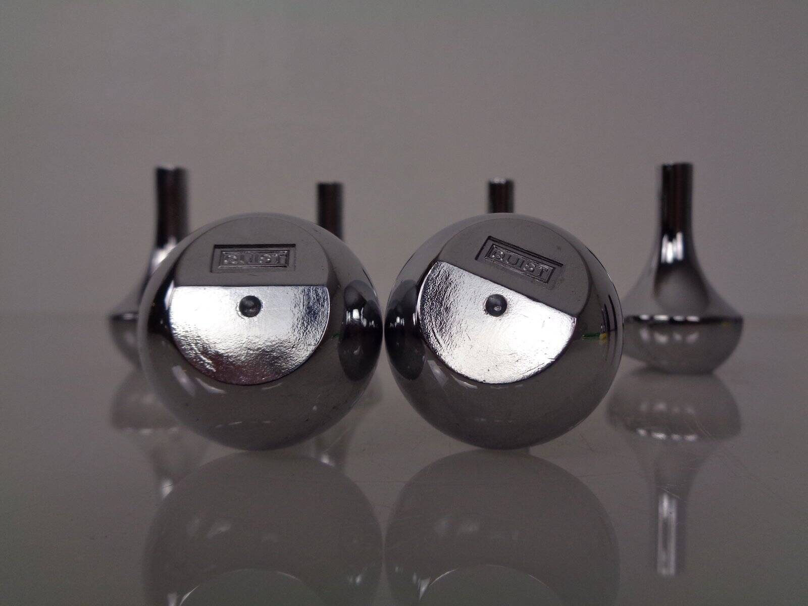 Chrome-Plated Candleholders by Quist, Germany, 1960s, Set of 6