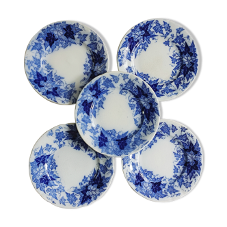 Lot de 5 assiettes à dessert Sarreguemines