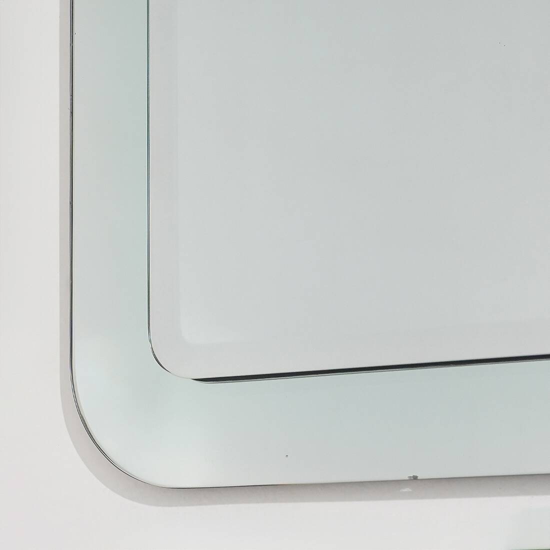 Square wall mirror with beveled edges, 1970s
