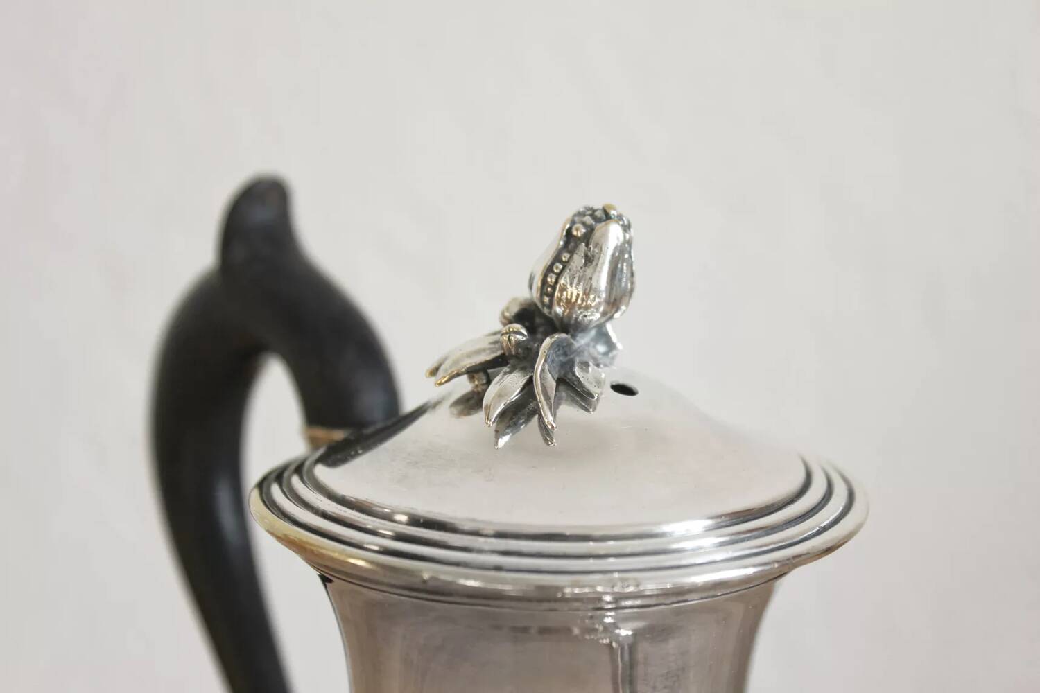 Antique silver-plated coffee pot by Christofle