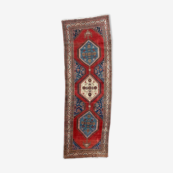 Old Persian north-west carpet for handmade corridor 107x325 cm