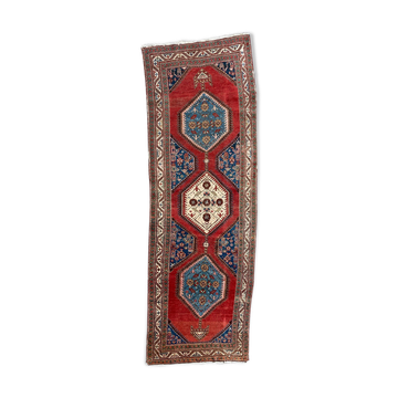 Old Persian north-west carpet for handmade corridor 107x325 cm