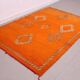 Orange Vintage Moroccan Rug 162 x 232 cm - Berber Wool Rug - Handmade Rug