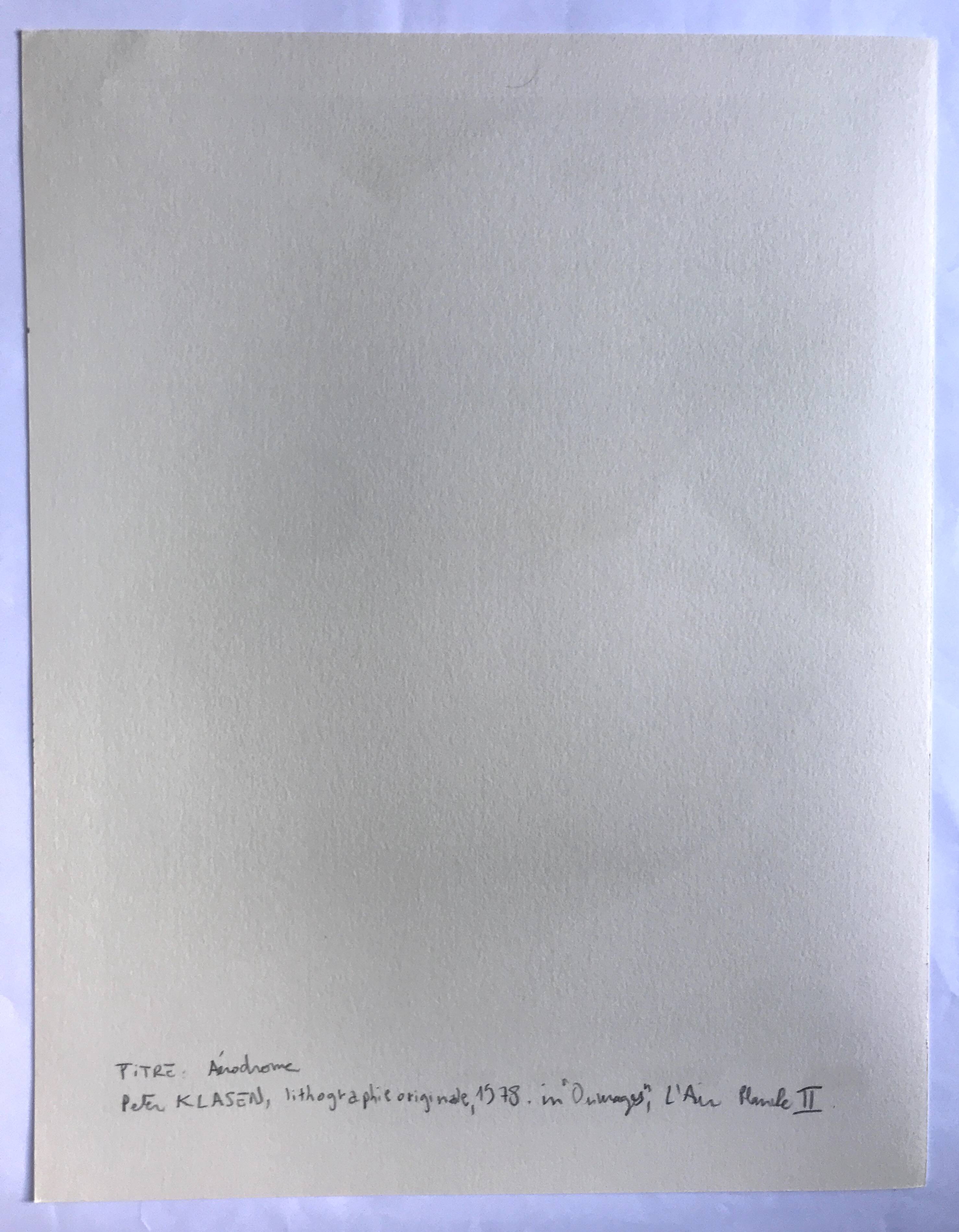 Peter klasen, aérodrome, 1978. lithographie originale