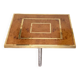 Table basse en loupe d’orme et laiton  vintage 1970s