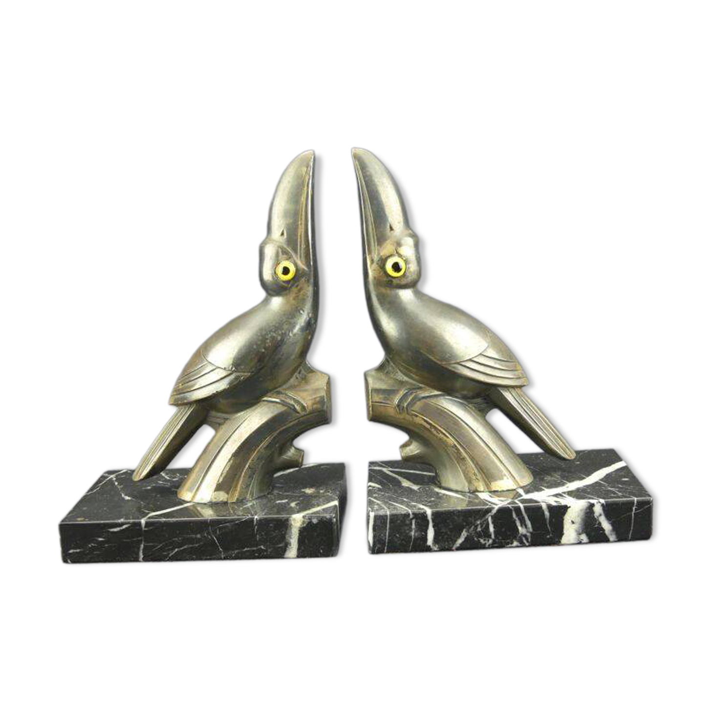 Pair of Art Deco toucan bookends