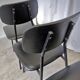 Lot de 4 chaises d'école vintage / Cuir noir / STOL Kamnik années 80 Yougoslavie