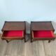 Pair of walnut bedside tables