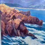Huile « Cap Ferrat » encadrée