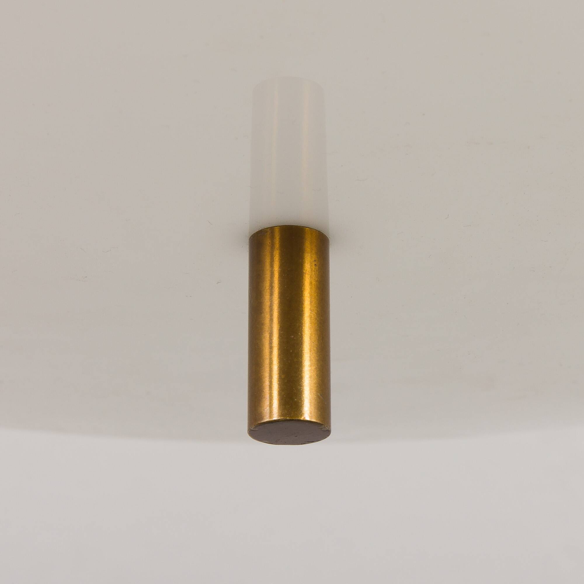Brass and acrylic Italian mid century pendant lamp, 1970s