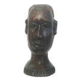 Wooden woman's head
