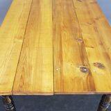 Table pine two-tone black and honey