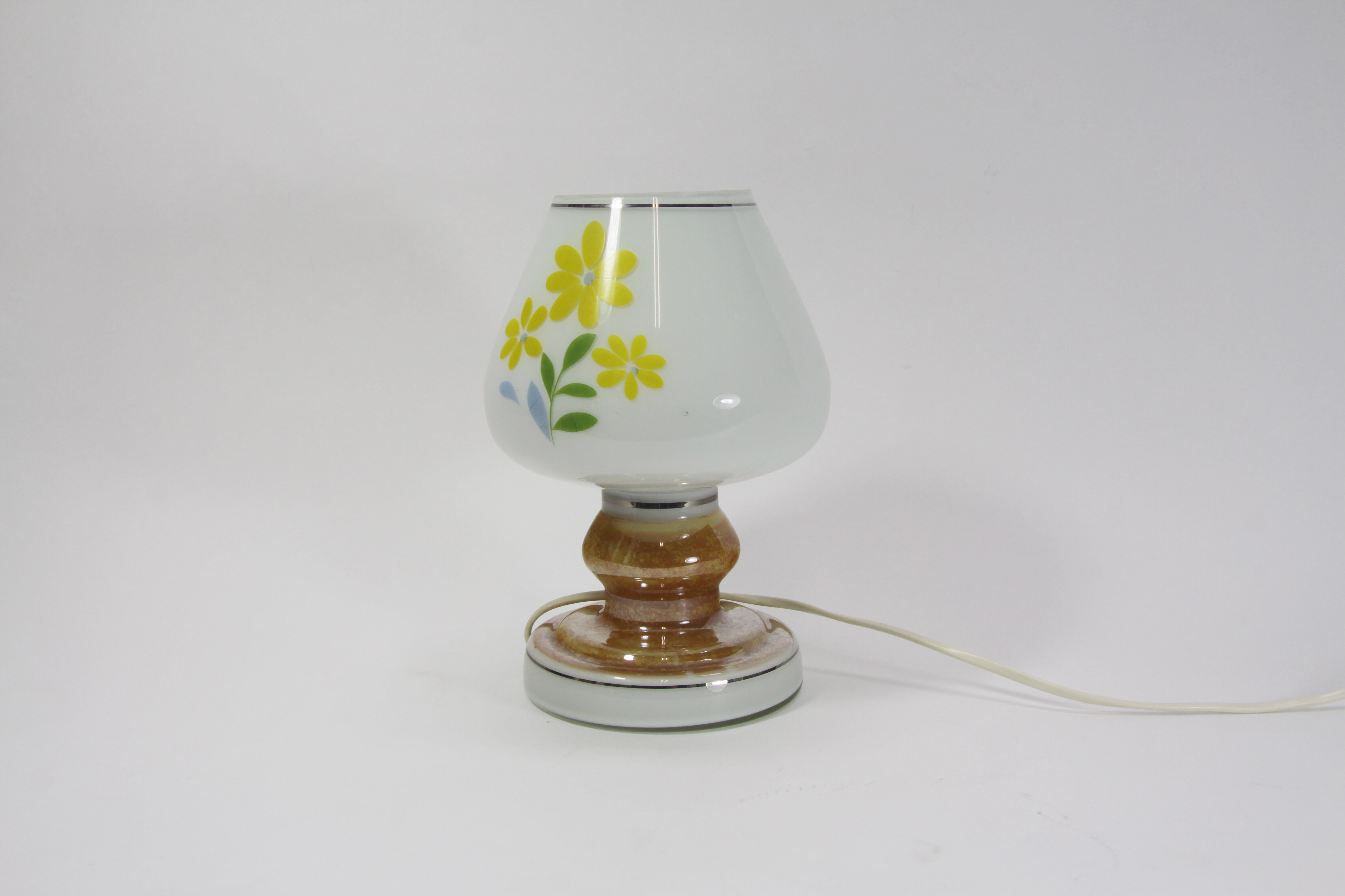 Glass table lamp, Vitropol, 70's