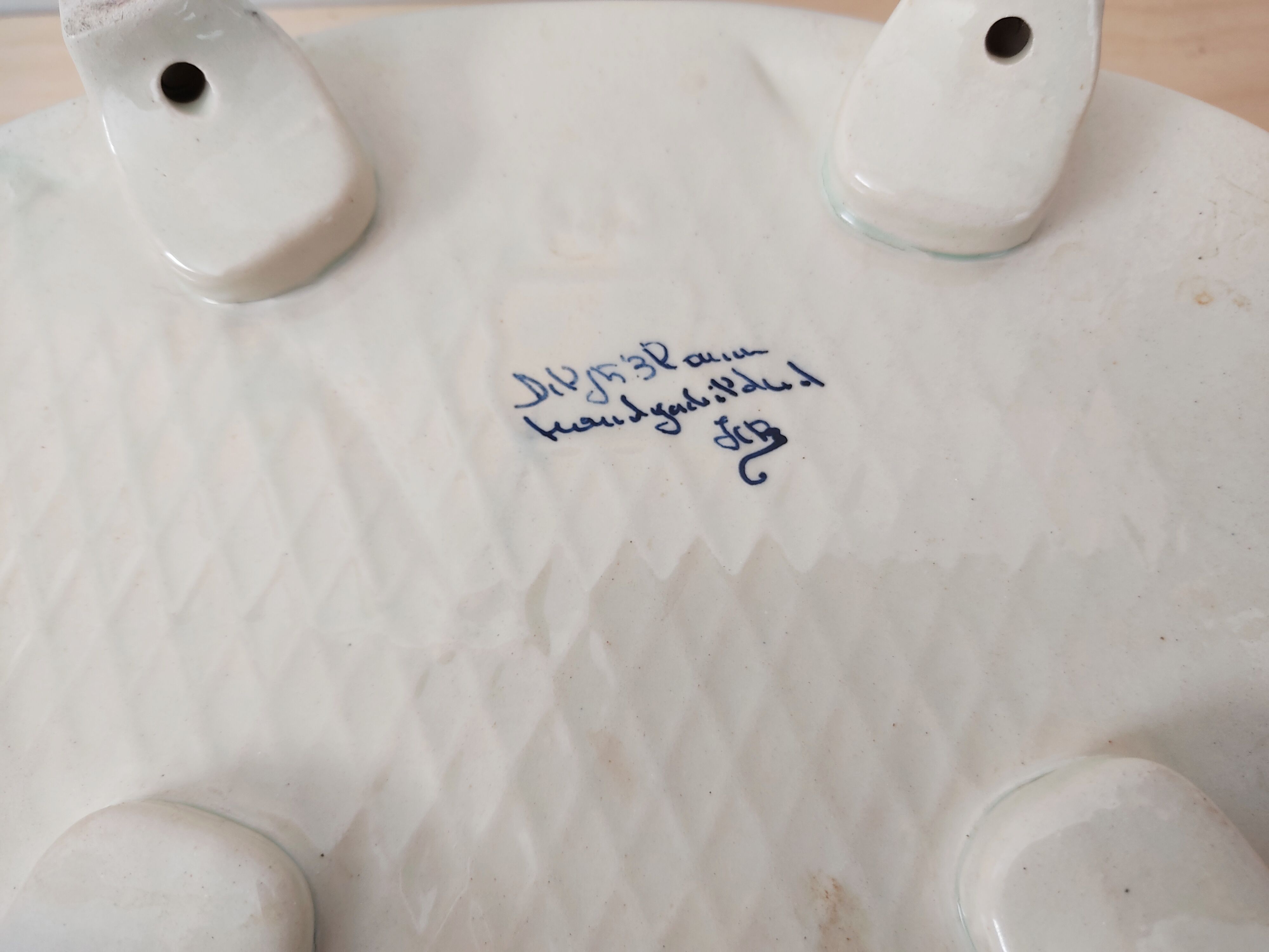 Delft earthenware covered dish