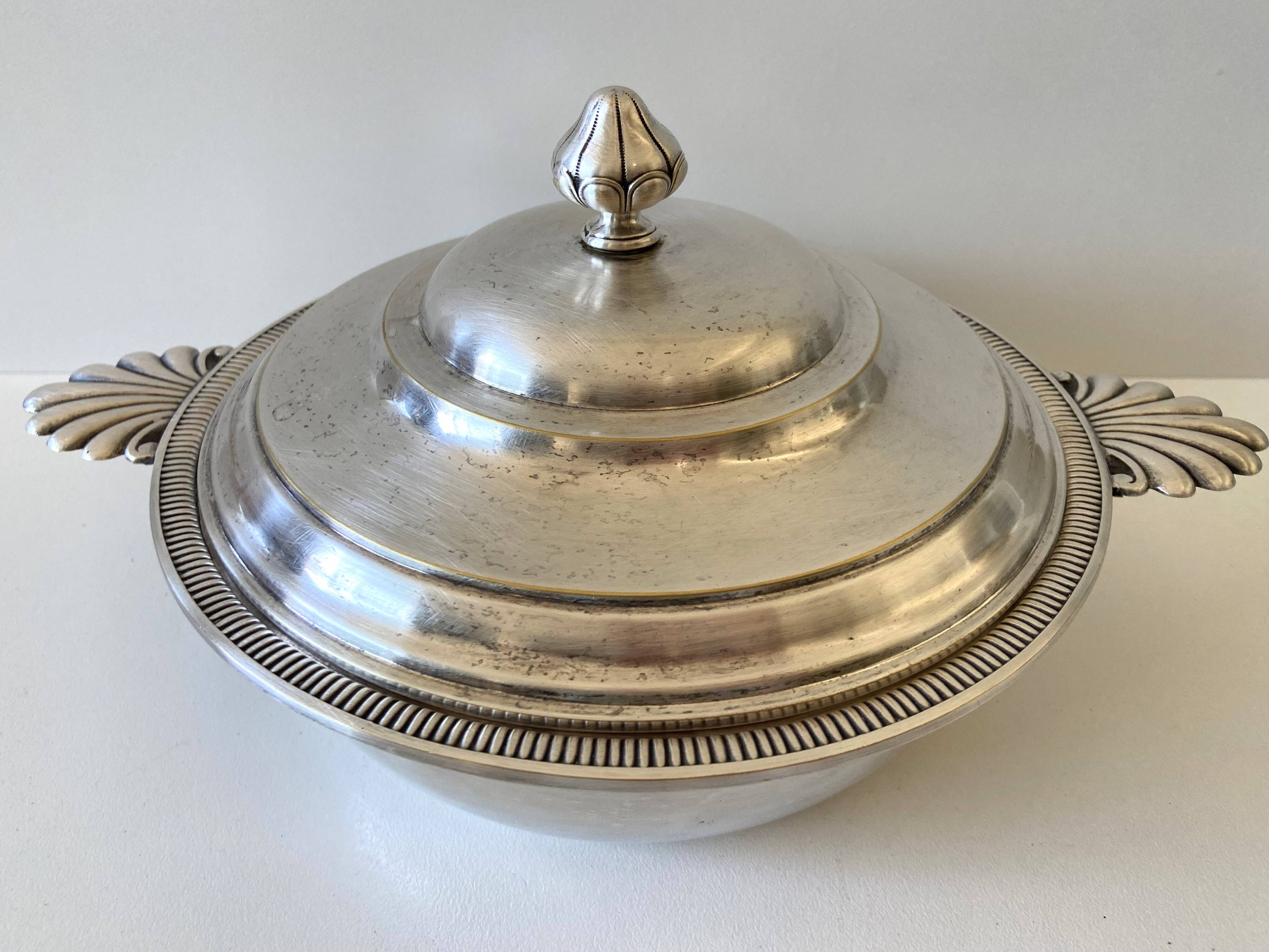 Louis XVI Style Vegetable Soup Tureen Period 1900 Master Goldsmith Morin Georges