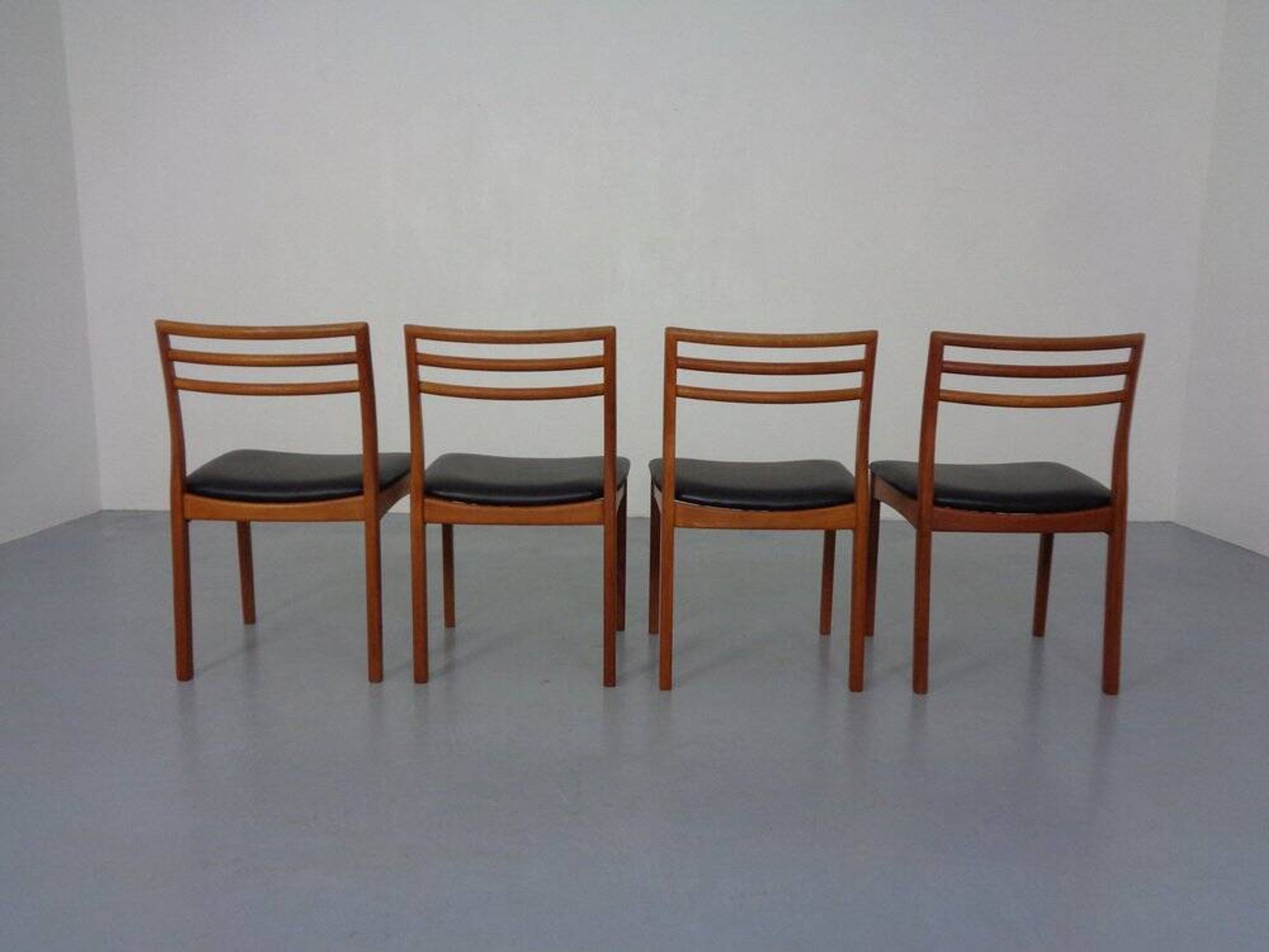 Danish Teak Dining Chairs, 1960s, Set of 4