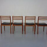 Danish Teak Dining Chairs, 1960s, Set of 4