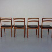 Danish Teak Dining Chairs, 1960s, Set of 4