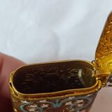 Ancien pyrogène émail cloisonné boite allumettes collection fumeur