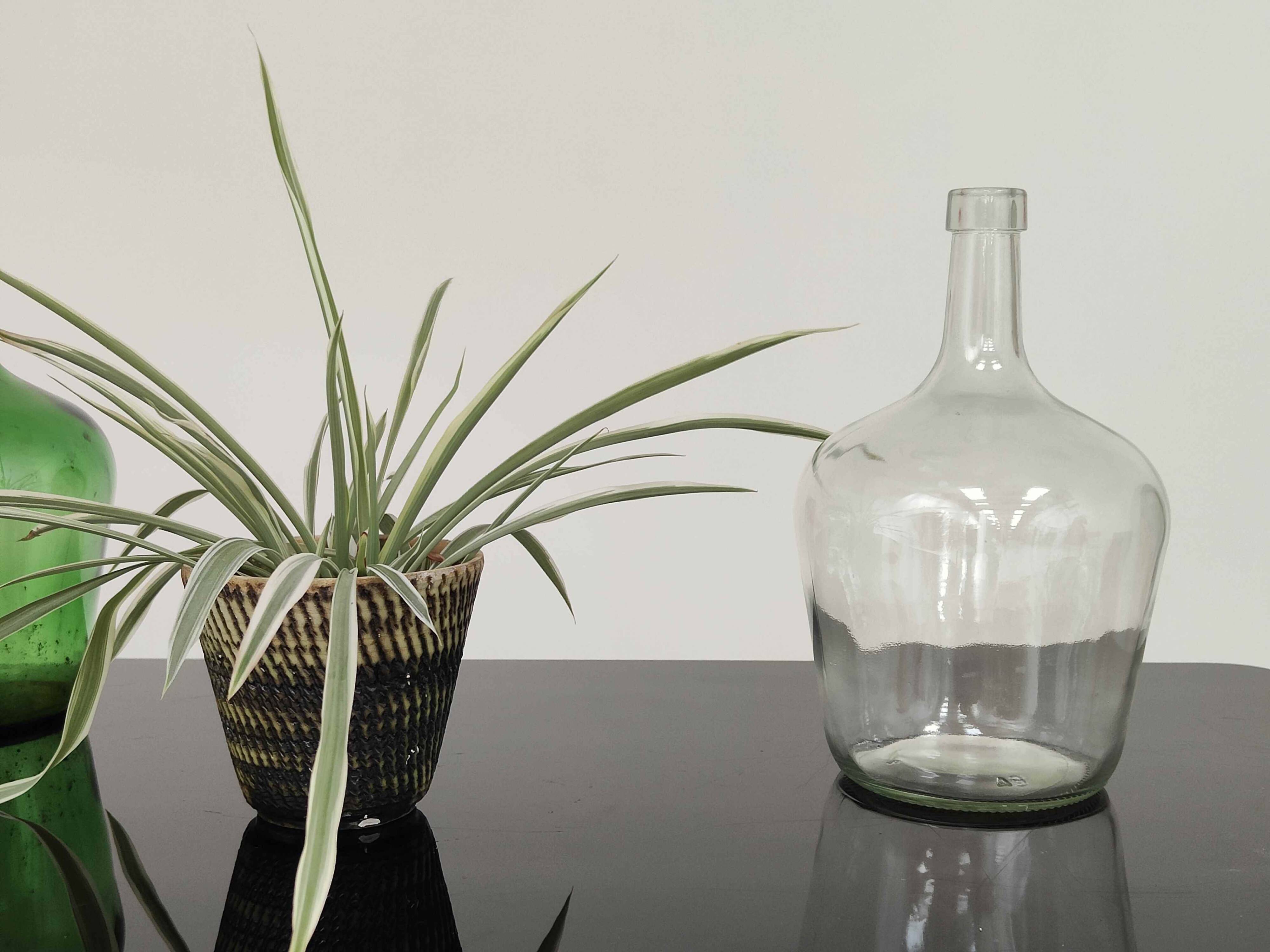 Dame Jeanne vintage transparent glass carboy 25cm