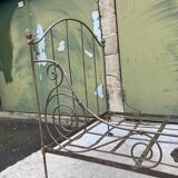 Folding bed in wrought iron 19th century