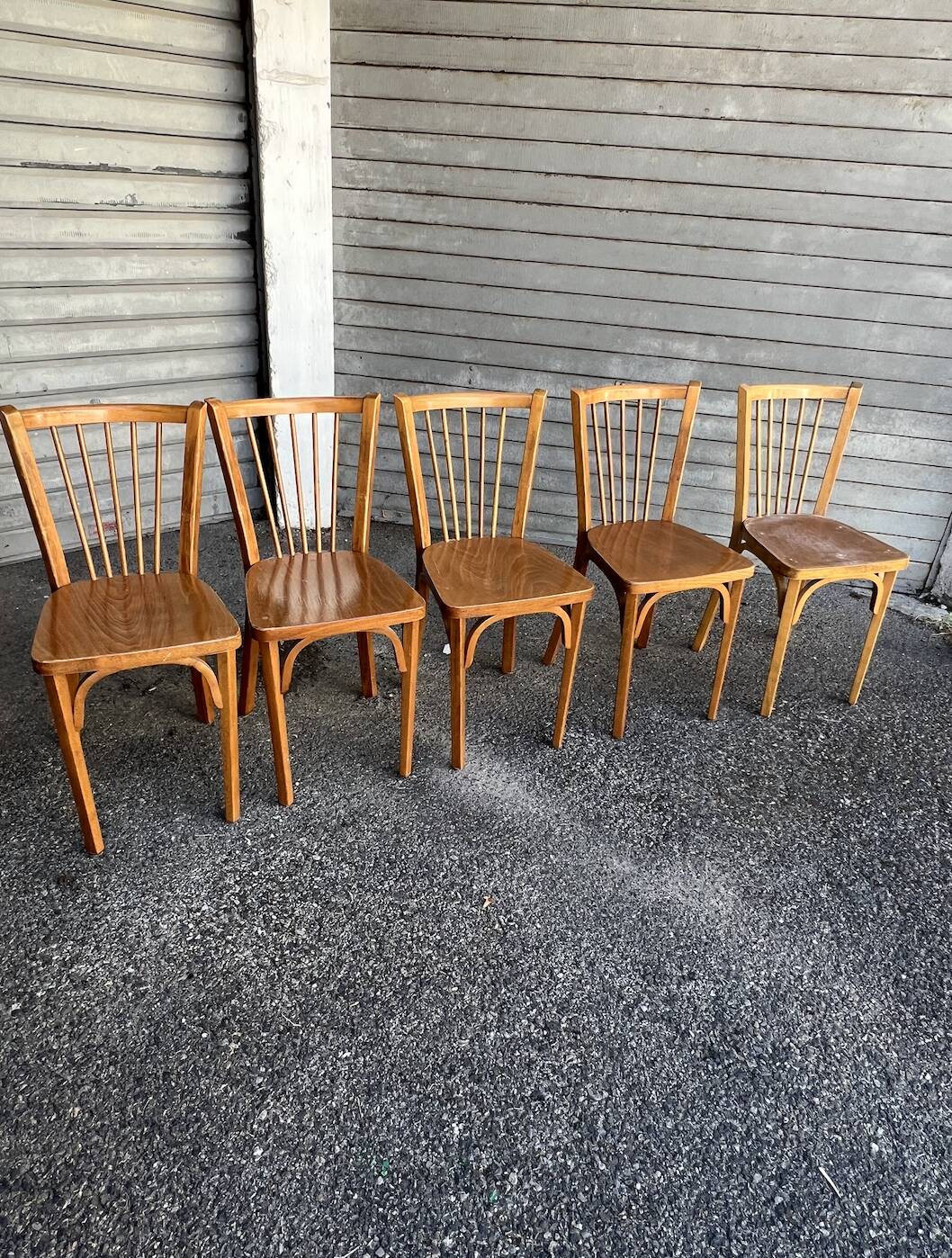 (Lot) 5 Vintage Baumann Bistro Chairs
