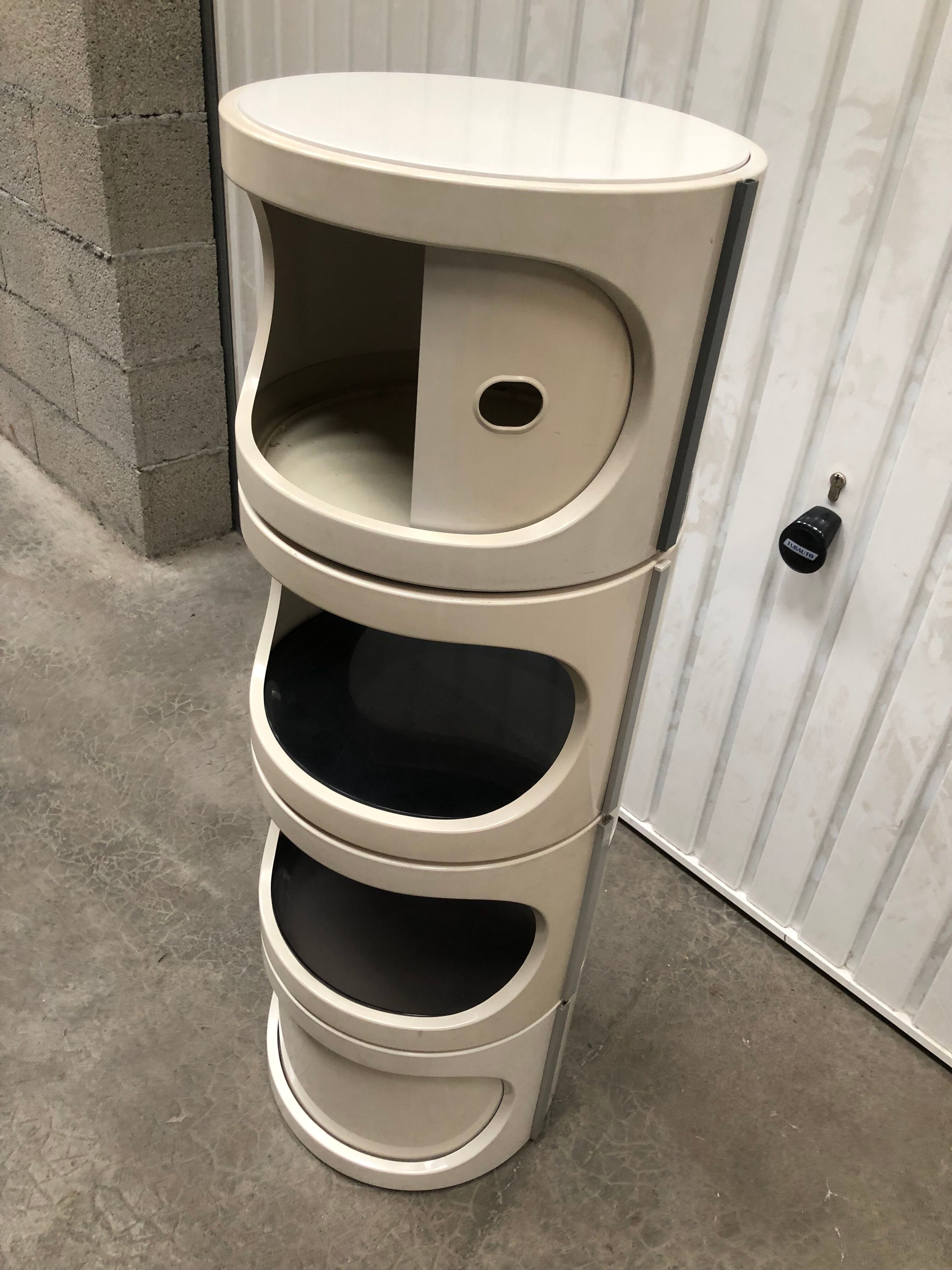 Pair of bedside tables 4 modules 1970