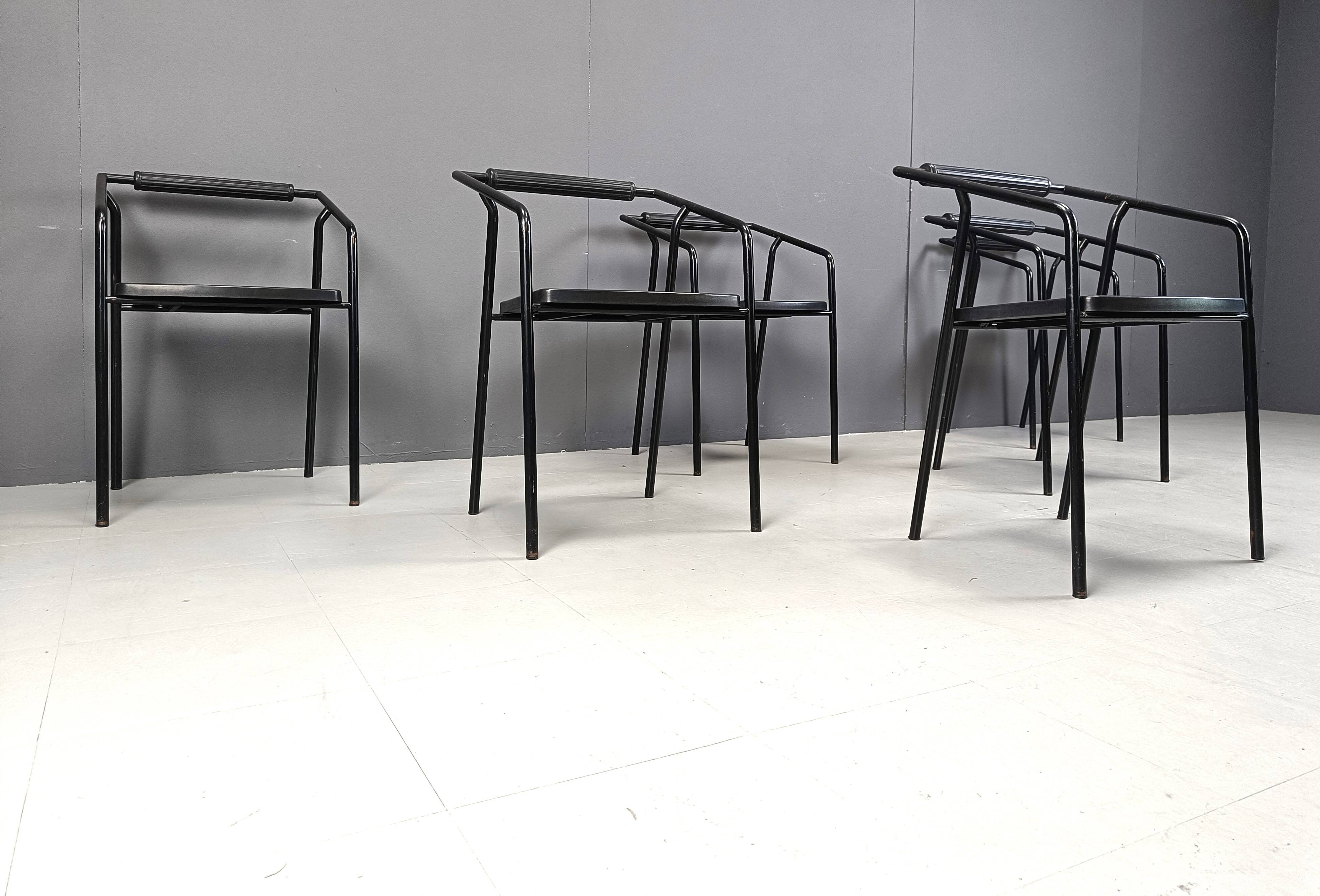 Chaises de salle à manger italiennes postmodernes par Lexis, années 1990