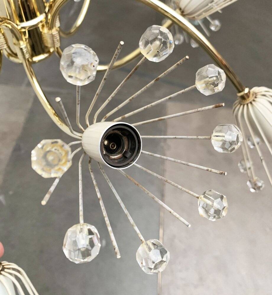 Austrian flower chandelier by Emil Stejnar for Rupert Nikoll, Vienna, Austria, 1950s.