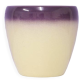 vintage cream & purple flowerpot
