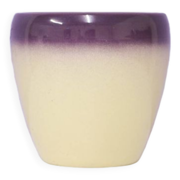 pot de fleurs vintage crème et violet