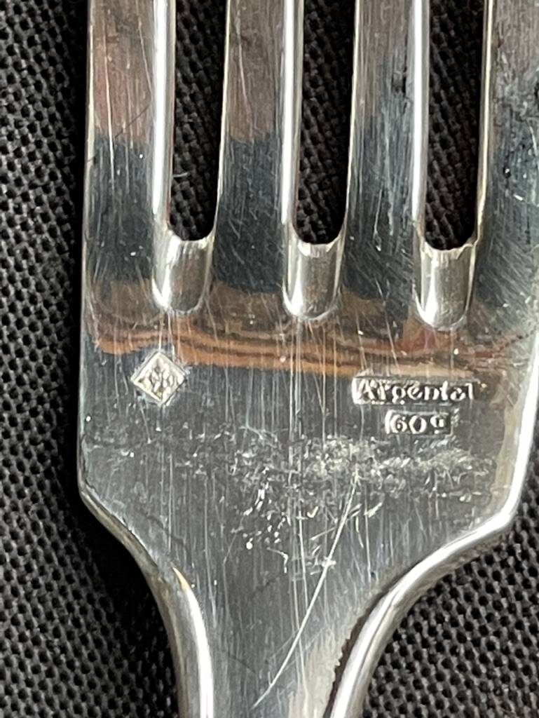 8 forks and 6 large Argental salad or dessert spoons