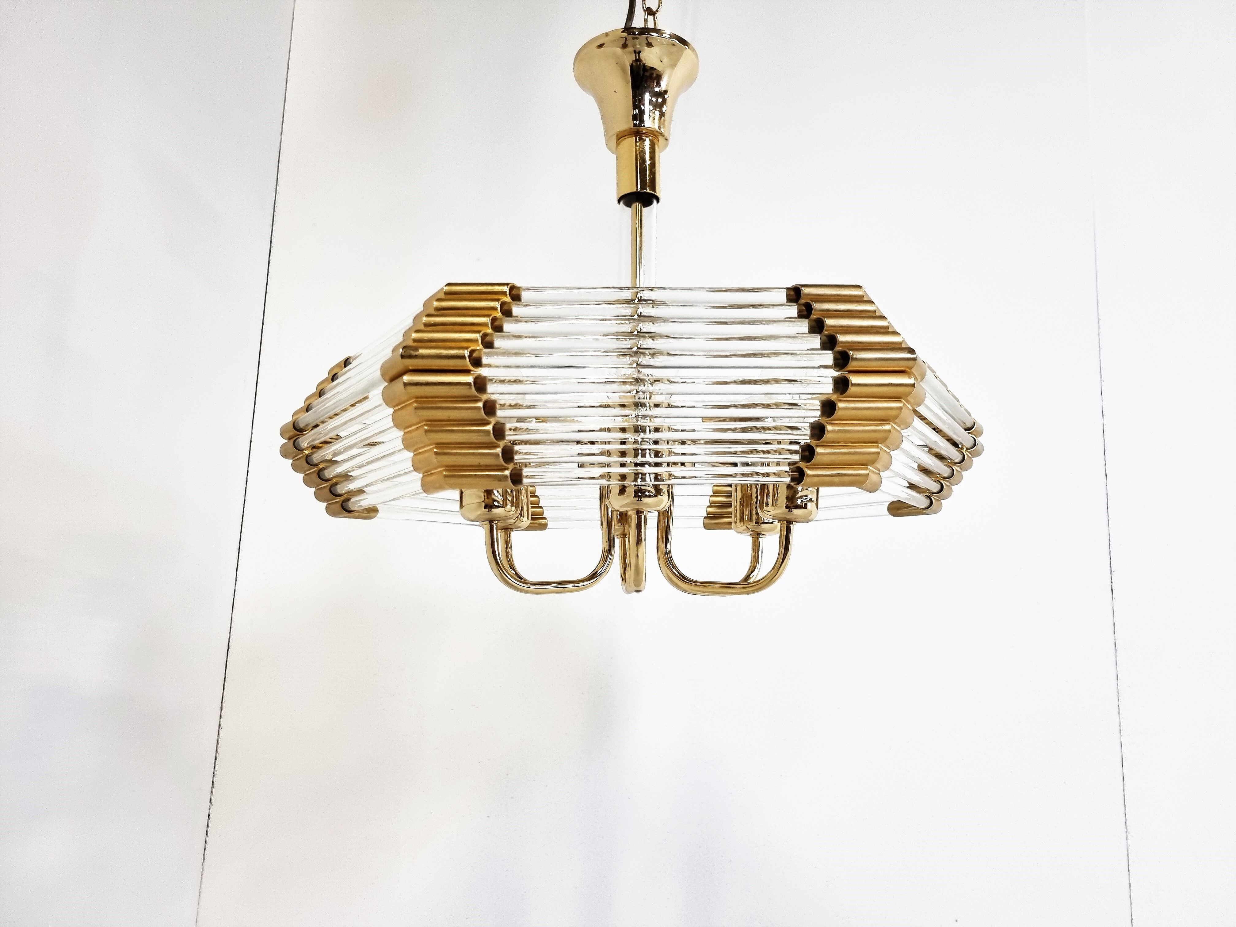 Vintage crystal Chandelier by Bakalowits & Sohne , 1980's