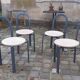 Série de 4 chaises vintage design année 80  éditeur Samo