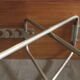 Danish teak and aluminium adjustable wine table, 1960s